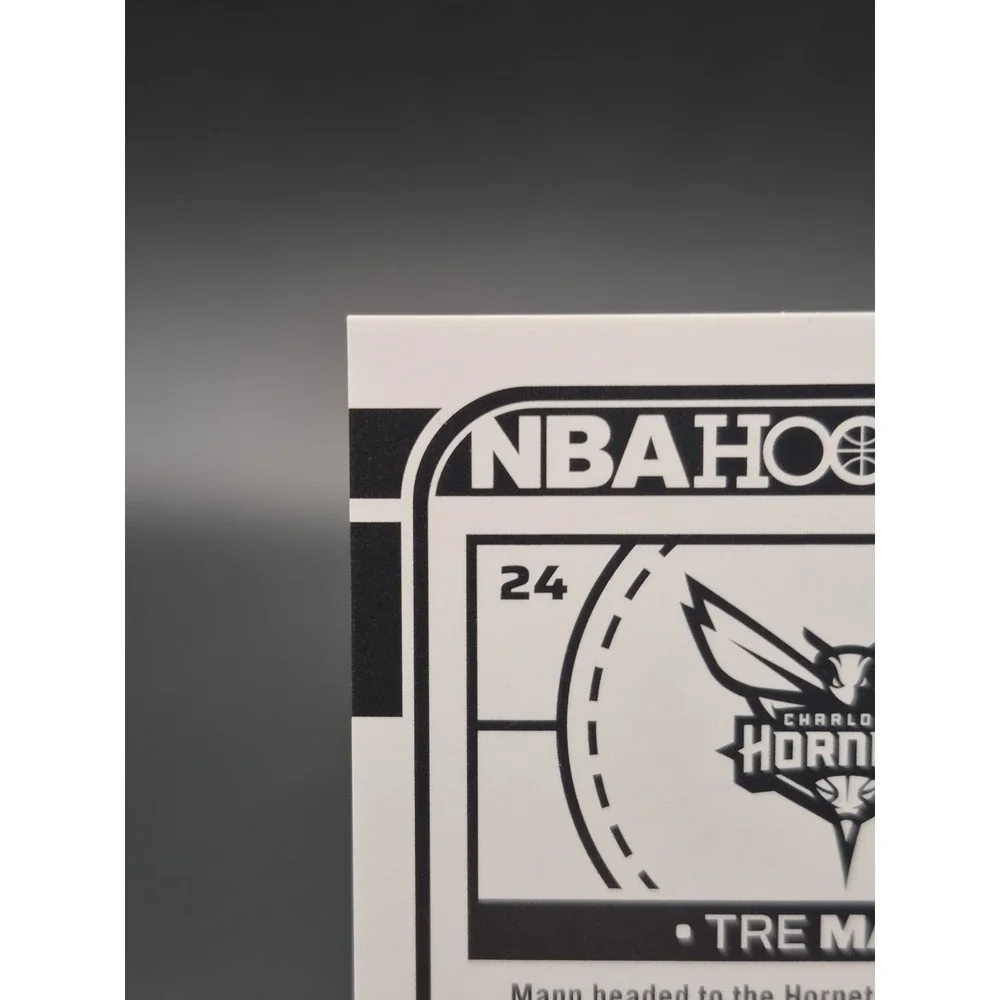 2024 Panini NBA Hoops Tre Mann #171  Premium Blue Explosion /59 Hornets